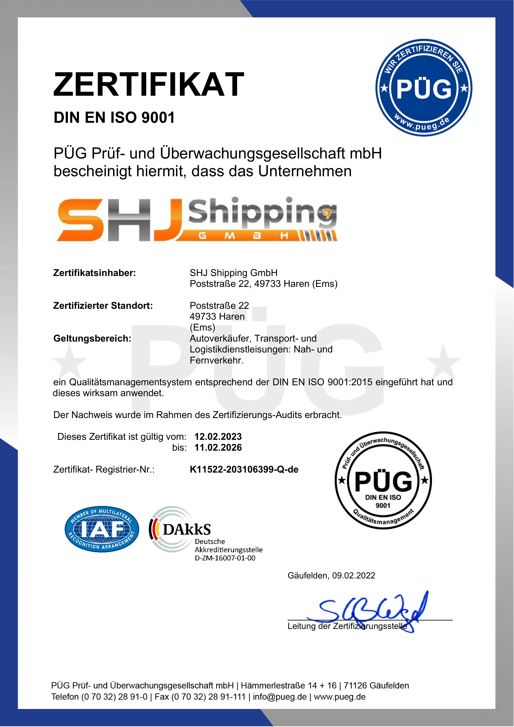 Company Certificate
